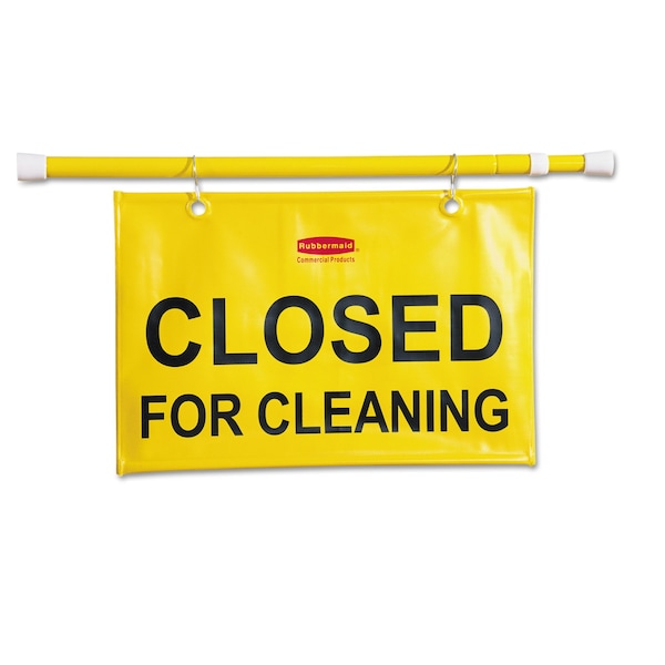 Rubbermaid Commercial Closed For Cleaning, 50 in W x 13 in H FG9S1500YEL - main